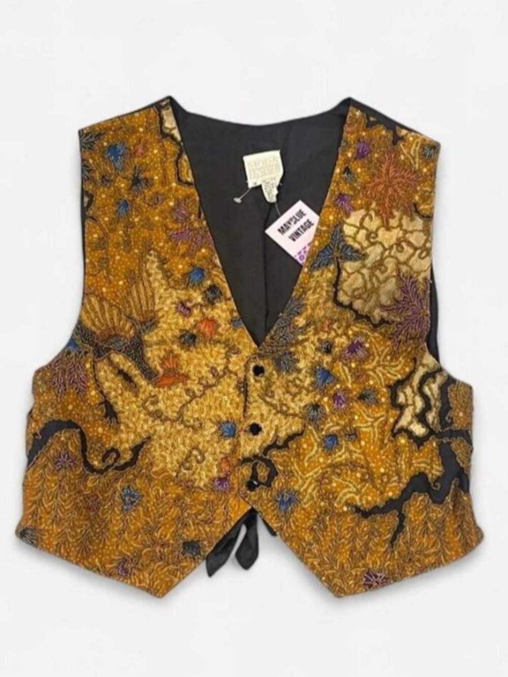 Vtg Moda international beaded vest size M